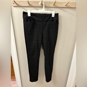 Dark gray plaid dress pants